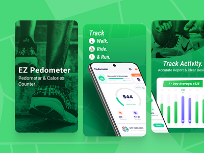 Pedometer App Store Screens