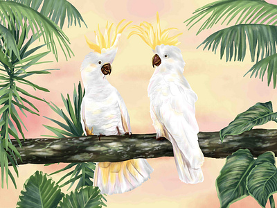 Tropical Cockatoo Print