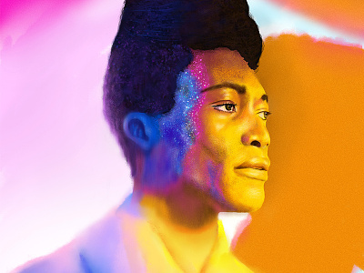 Jazz brushes colours digital painting exploration figure mood photoshop portrait study texture