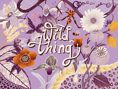 Wild thing botanical design drawing flowers illustration vibes wild