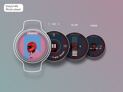 Daily UI: Smartwatch music player