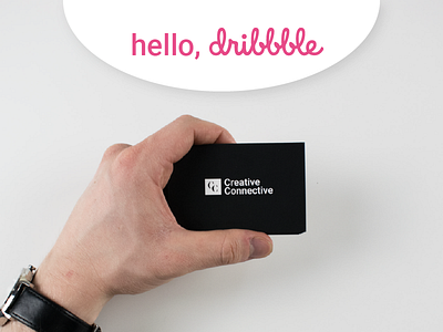 Creative Connective branding - Hello Dribble! black and white branding business card clean marketing minimalist modern