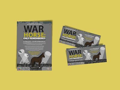 Event Flyers - War Horse, Michael Morpurgo advertising design event flyers marketing mockup