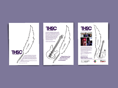 Design Iterations - THSC Flyer design evolution flyer iteration leaflet mockup norfolk norwich stages uk