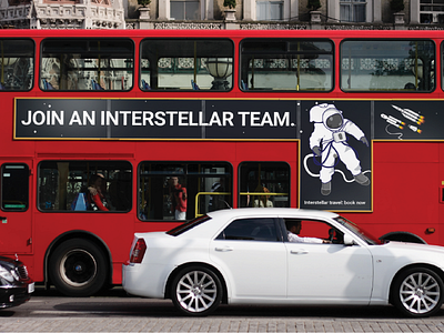 Space Travel Campaign - Bus Advert advertisement branding concept posters print space travel