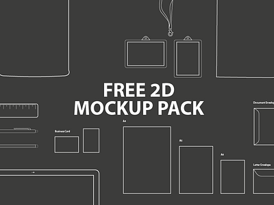 FREE 2D Mockup Pack 2d collection free gift mockup pack resource set template tool