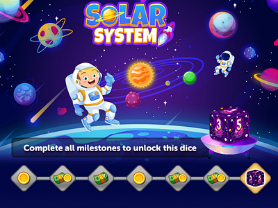 Solar System book illustrations concept art design game art game ui illustration ui