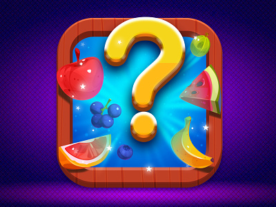 Guess the Fruit branding concept art game icon graphic design icon illustration logo ui