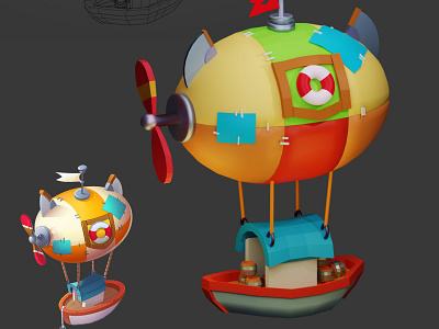 AirBoat 3d co concept concept art game asset illustration