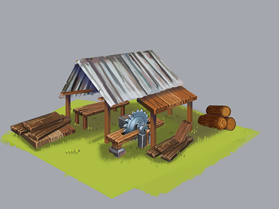 Sawmill concept art illustration game