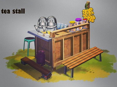 Tea stall by Kawshick Biswas on Dribbble