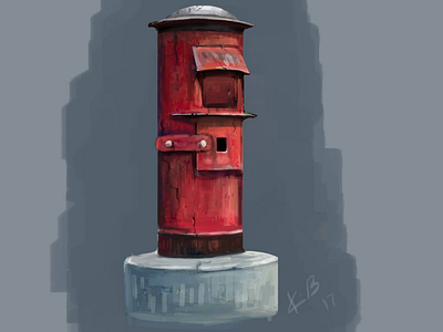 Postbox digital painting