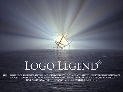 Logo Legend - Cinema 4D Templates cinema 4d cinematic crystal ball epic golden ring light magic massive movie radiance reveal shine