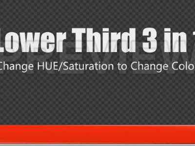 Lower Third 3-In-1 Changeable Colors footage lower overlay stock third