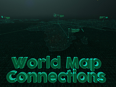 World Map Connections - Cinema 4D Templates