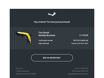 Email Receipt - Steam dailyiu email receipt steam training ui