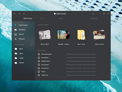 Windows Explorer - Fluent Design explorer fluent design ui windows