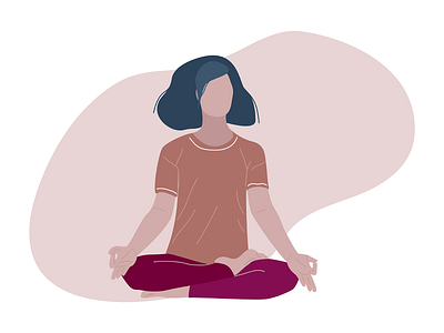 Yoga flat illustration minimal vector