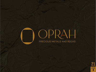 Oprah design diamond gold jewelry logo design logotype minimal