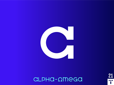 Alpha - Omega app icon branding design logo logo design logotype