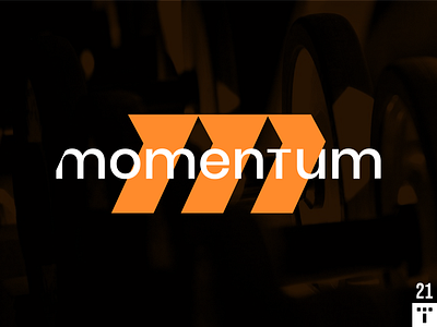 Momentum : A personal fitness brand - Logo Design branding design fitness gym logo design m logo minimal momentum motion