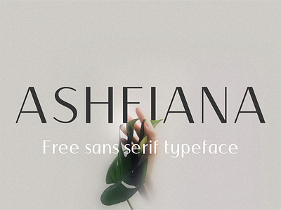 Ashfiana Typeface elegance font luxury typeface