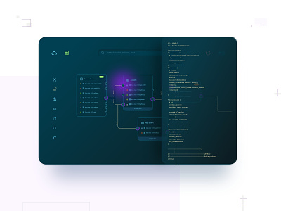 DB diagram concept - code editor canvas sidebar concept dashboard diagram gojs interaction design ui ux web design wireframes