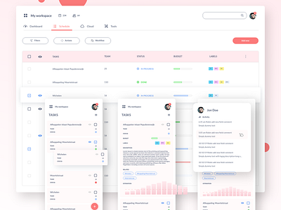 Case: Desktop and mobile layout for ERP system