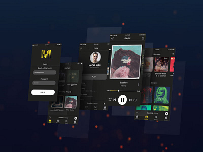 "Music Club" Mobile App design mobile app music uiux