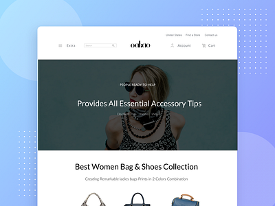 "Oakao" Website Design Concept background business design fashion layout site template vector web website