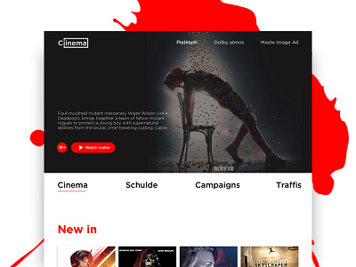 "Ciinema" Webste design concept