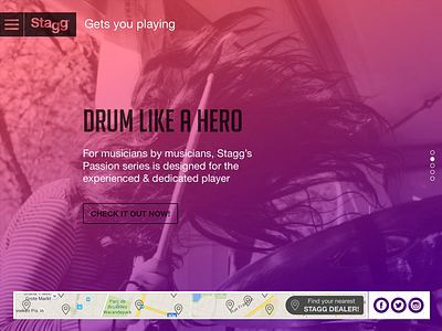 Stagg Music interface music rock n roll ui ux website