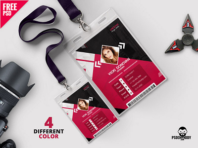 Photo Identity Card Template PSD Bundle design employee id free psd free template freebie id card identity card office id office id card photo id card psd psd template