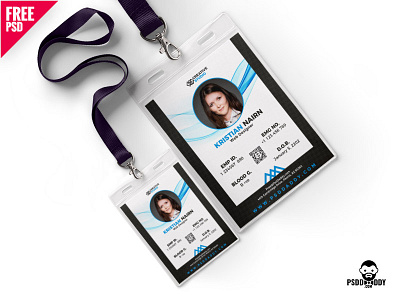 Office Photo Identity Card Template PSD design employee id free psd free template freebie id card identity card office id office id card photo id card psd psd template