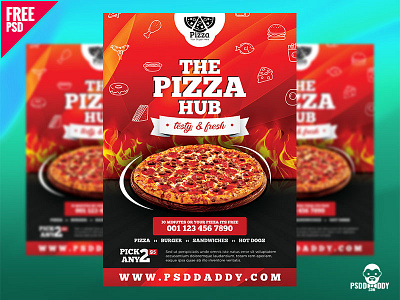 Pizza Hub Free Flyer Template