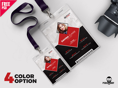 Photo Identity Card Template PSD Set