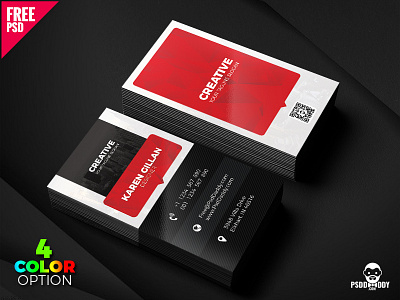 Creative Business Card Template PSD Set agency card business card card design clean creative design design free psd free template freebie psd psd template visiting card