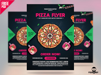 Pizza Flyer Designs Themes Templates And Downloadable Graphic Elements On Dribbble