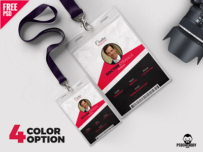 Photo Identity Card Template Set design employee id free psd free template freebie id card identity card office id office id card photo id card psd psd template