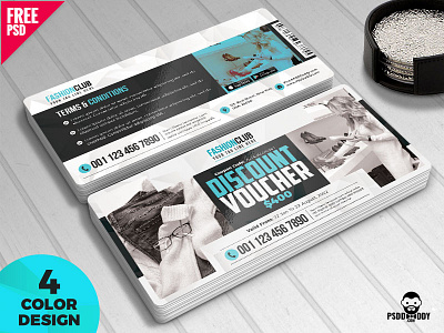 Store Voucher Template Free PSD coupon discount card e commerce discount free free psd free template freebie free coupon psd gift card gift coupon gift voucher psd