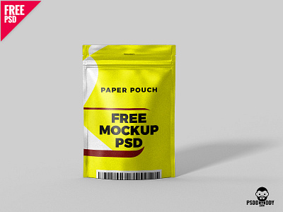 Paper Pouch Free Mockup PSD free freebie freebies graphics mockup mockup psd packaging paper paper bag pouch template