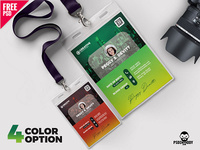 Office Photo Identity Card Design PSD Bundle