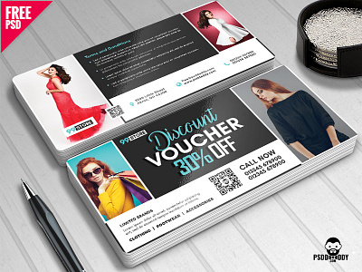 Discount Voucher Design Free PSD