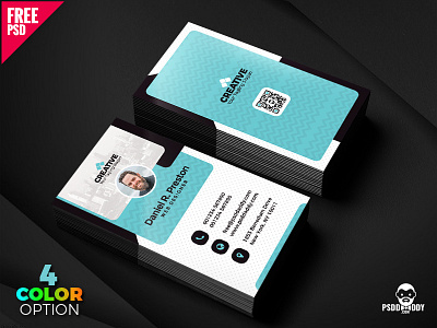 Creative and Clean Business Card PSD Bundle agency card business card card design clean creative design design free psd free template freebie psd psd template visiting card