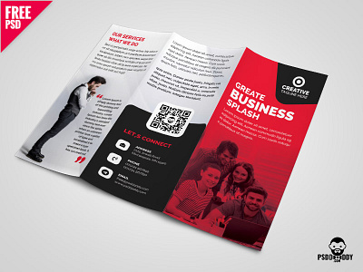 Business Tri-fold Brochure Template Design PSD