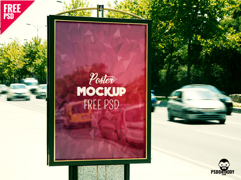 Download Poster Mockup Free Psd By Mohammed Asif On Dribbble