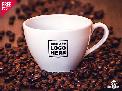 Cappuccino Mug Mockup Free PSD coffee mug cup design minimul mockup mockups pastel poster products psd