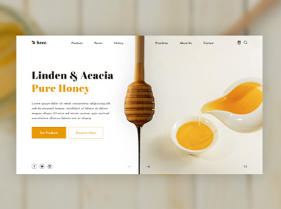 Honey Landing Page acacia design honey bee landing linden photoshop