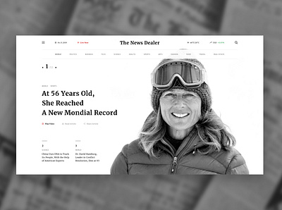 The News Dealer design hero section news photoshop