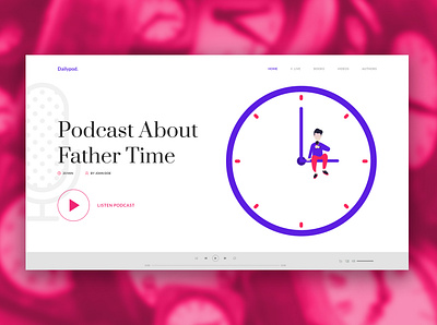 Podcast Landing design landing page photoshop podcast time